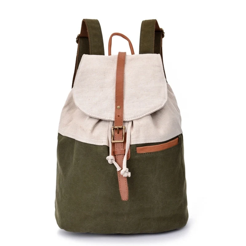 Drawstring Canvas Backpack 1