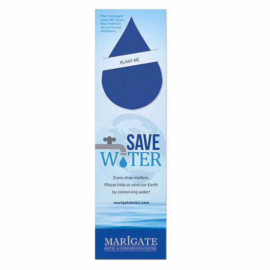 Water Conservation Plantable Droplet Bookmarks