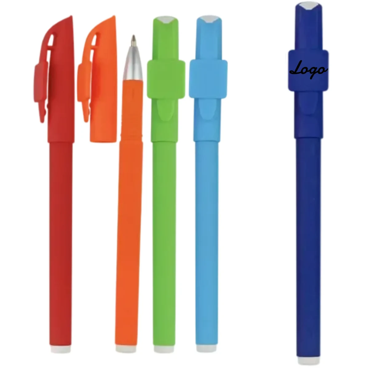 Customizable Square Cap Ballpoint Pens in Bright Colors 1