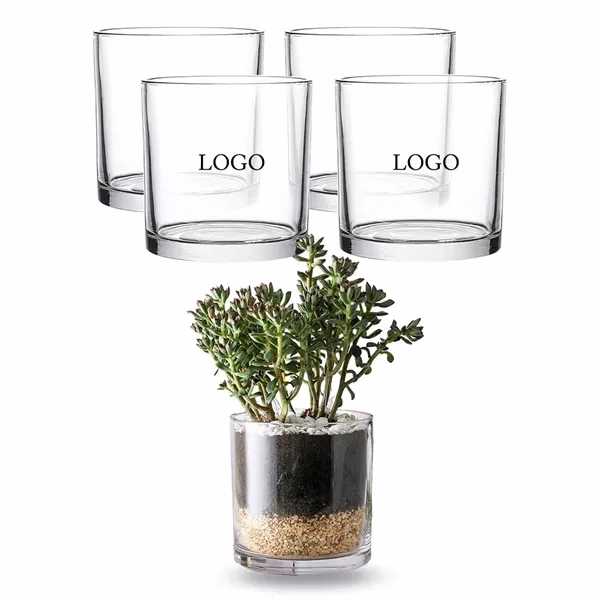 Custom Clear Glass Cylinder Vase — Premium Event & Home Decor Promotional Item