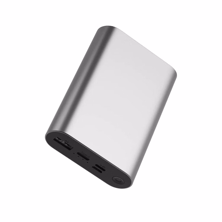 PD Aluminum 12000mAh Power Banks - Silver 2 Ports