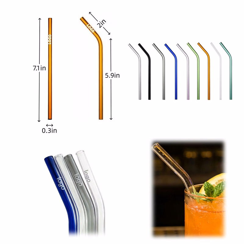 Customizable Reusable Glass Straws