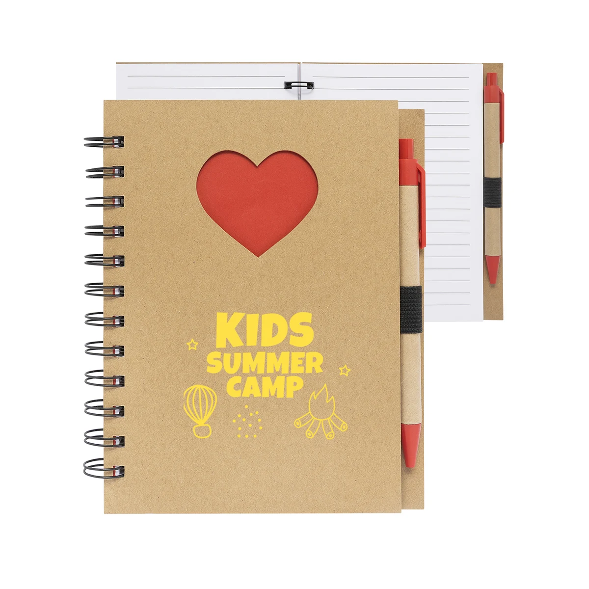 Paper Notebook with Die Cut Heart Shape 1