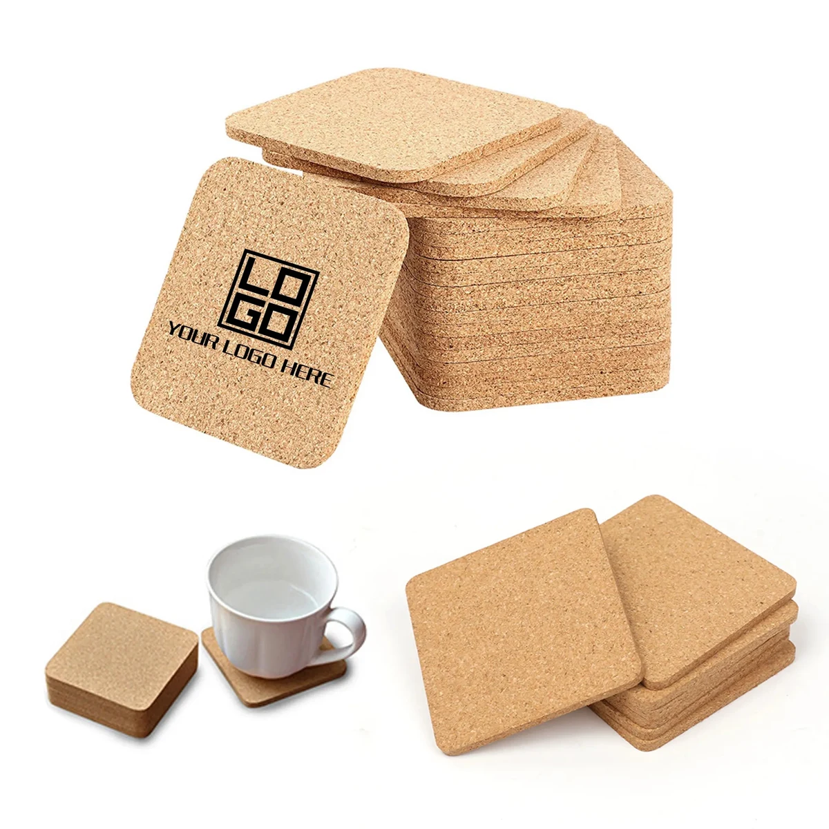 Cork Square Insulated Coaster MOQ30pcs 1