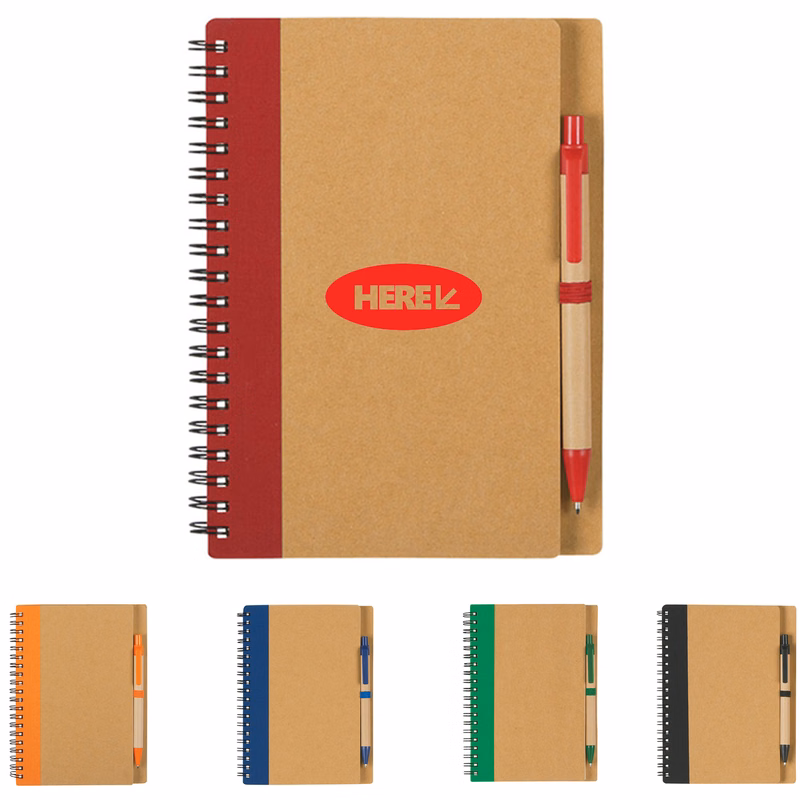 Sustainable Spiral Notebook with Pen
