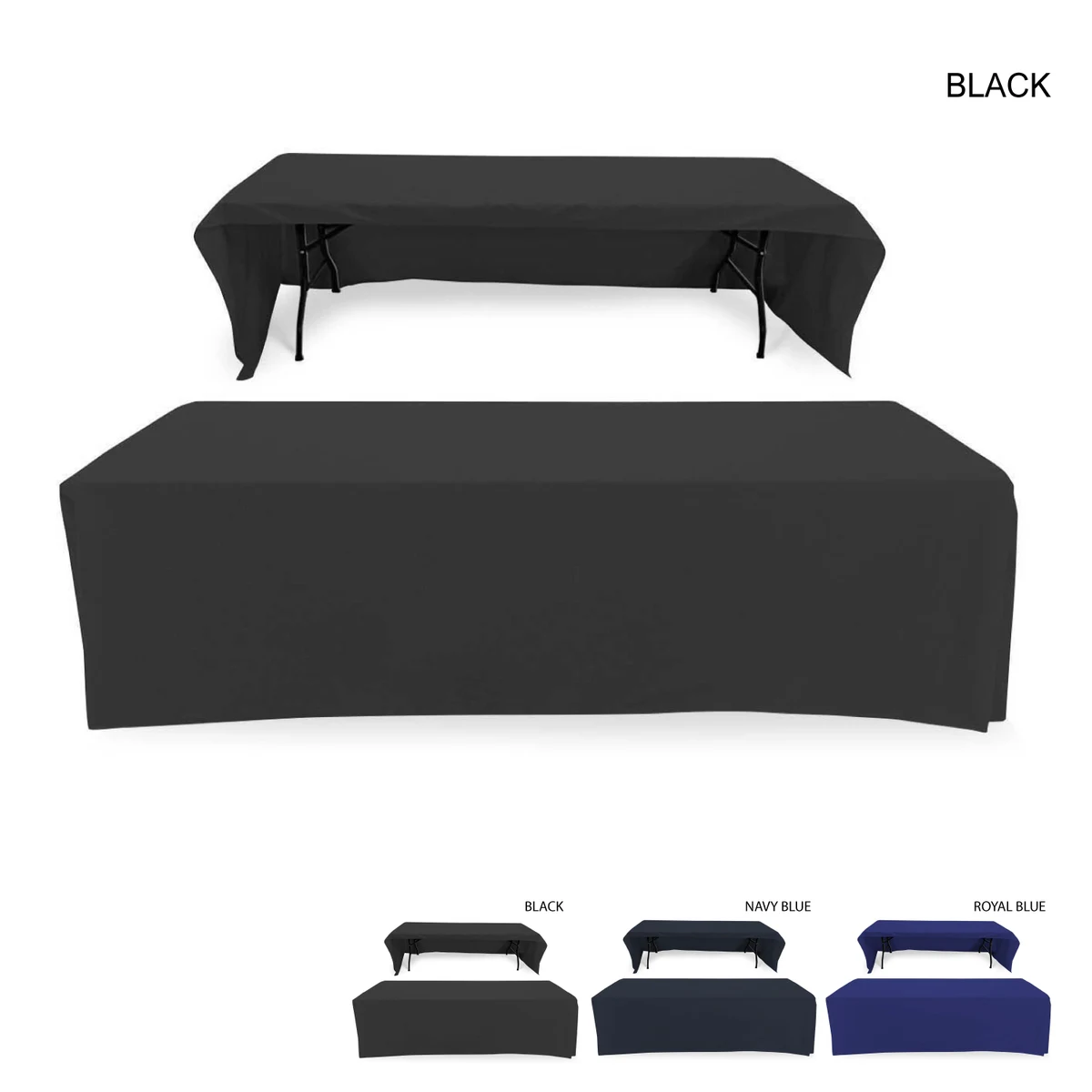 Polycotton Twill Table Throw for 8' Table, Drape style, 3 sided, Open Back, Blank only 1