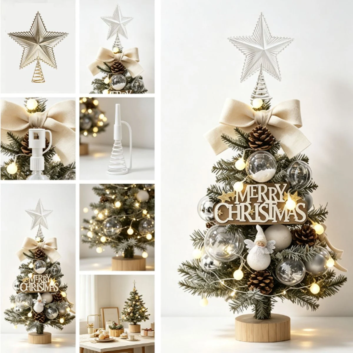 Hollow-Out Tree Top Star Christmas Decoration 1