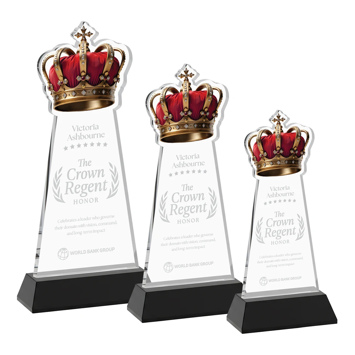 Crown Award on Hartford Base - Black 1