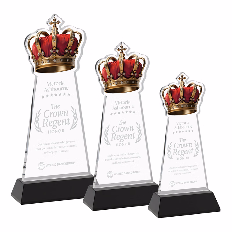 Crown Award on Hartford Base - Black