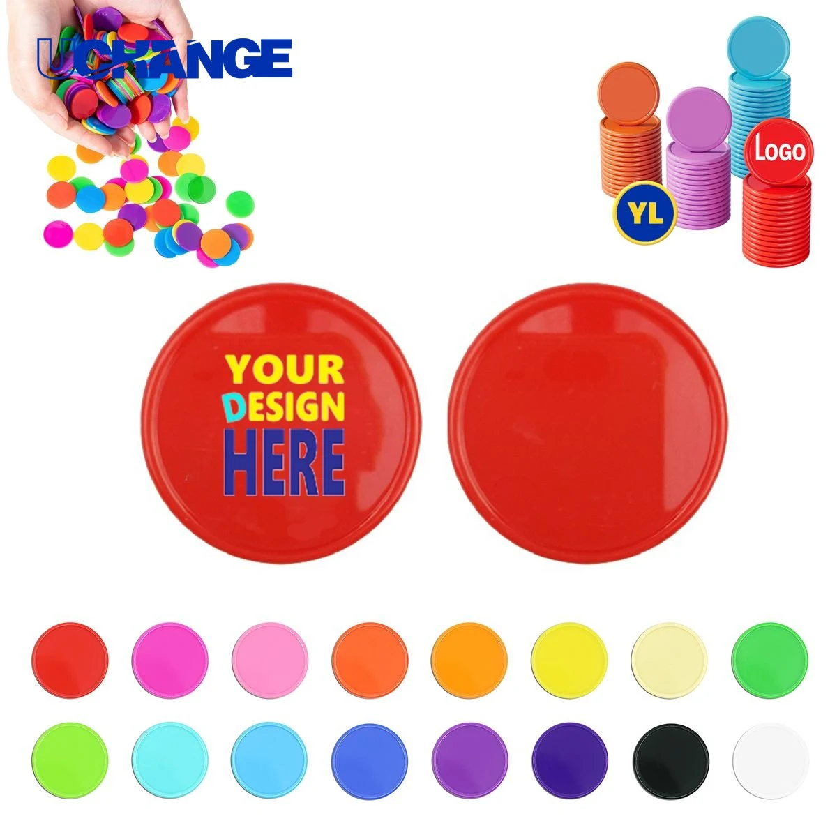 Premium Round Plastic Poker Chips 1