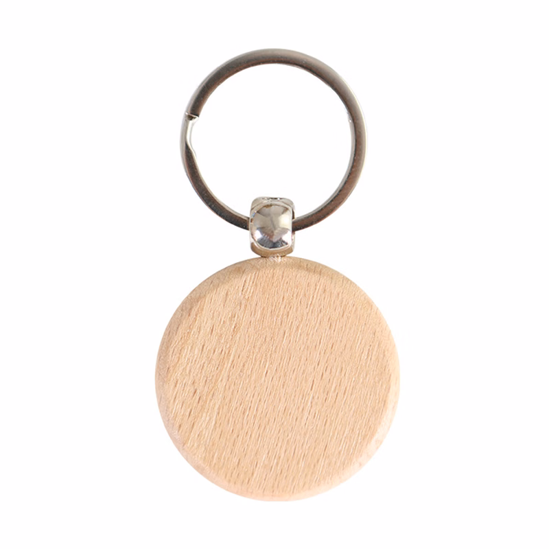 Wooden Round Keychain