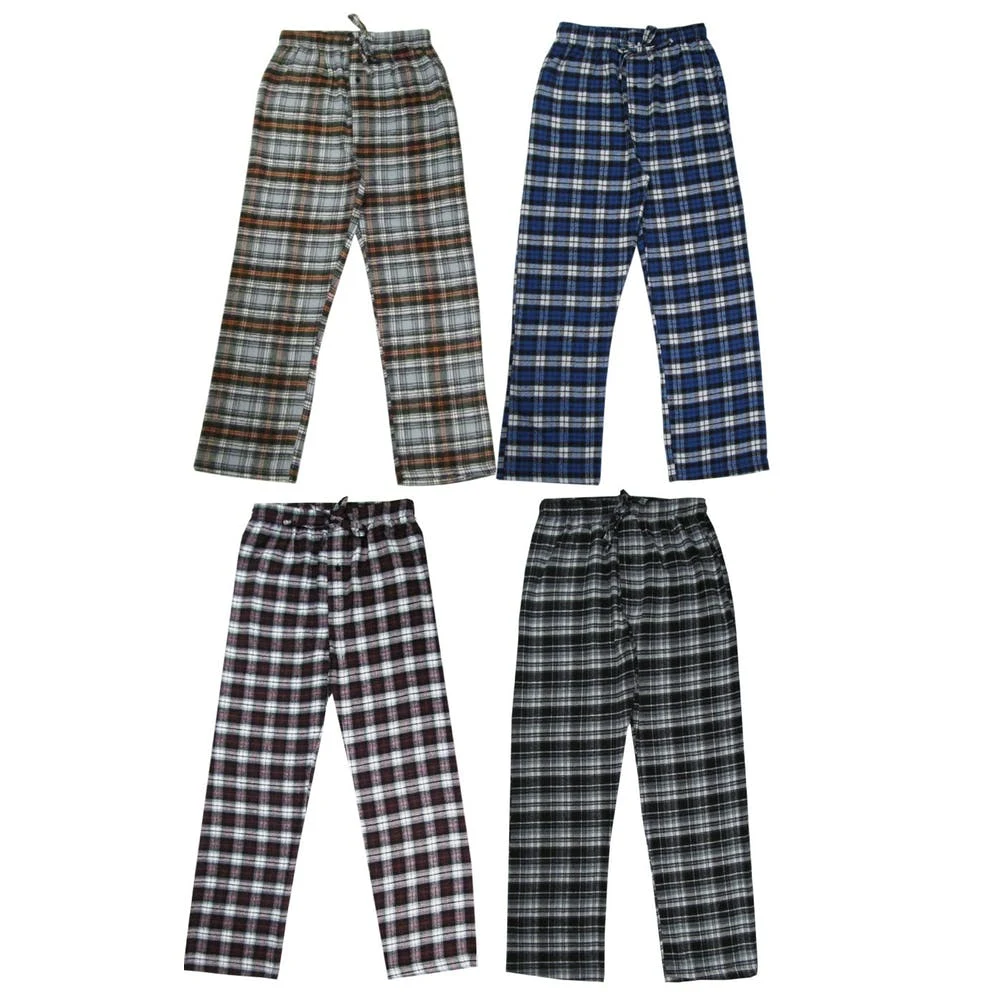 Men's Big & Tall Plaid Pajama Pants - 3 Colors 2X 1