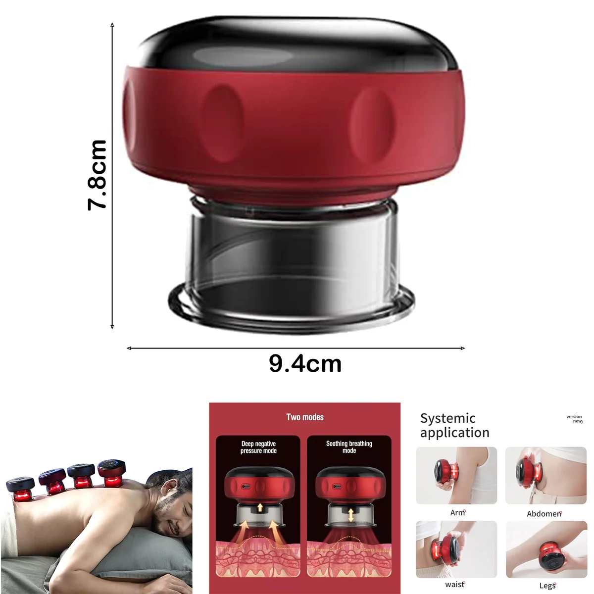 12 Gears Rechargeable Vacuum And Cupping Therapy Machine 1