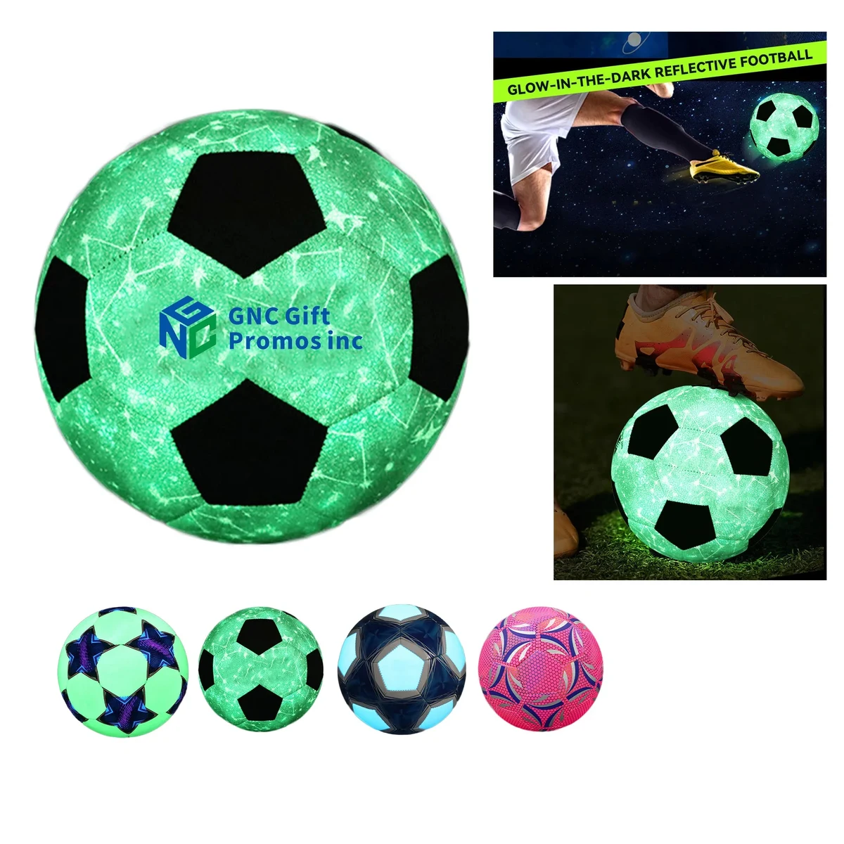 Glow in the Dark Reflective Football 1