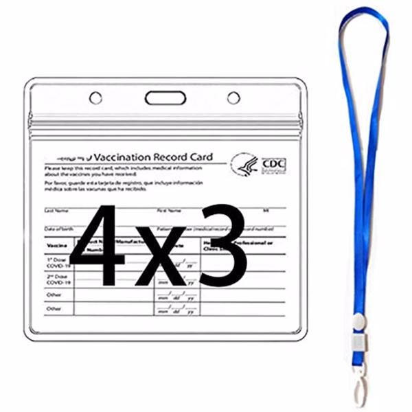 CDC Vaccination Card Protector w/ Lanyard