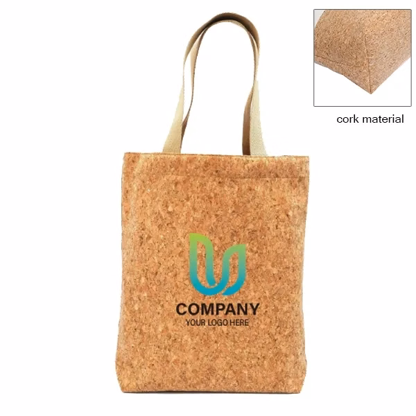 Cork Tote Bag With Cotton Web Rope
