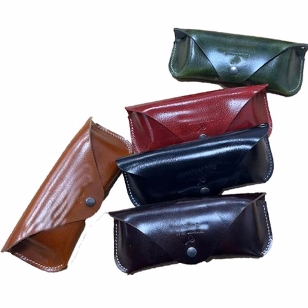 Hand-Stitched Leather Glasses Case