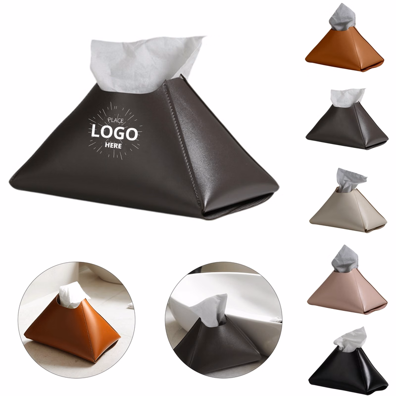 Modern Decorative PU Leather Tissue Pouch Cover