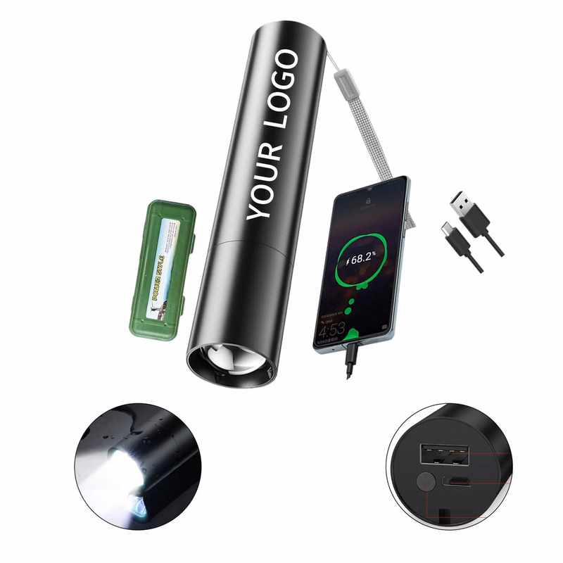 2 In 1 Flashlight and Charger for Outdoor Travel