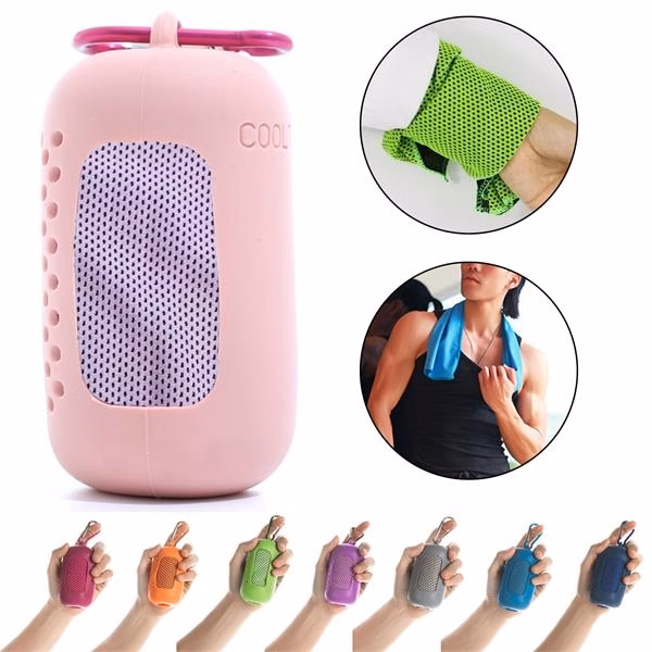Cooling Towel with Silicone Box