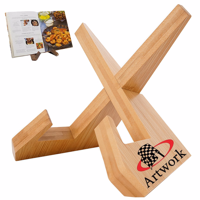 Wooden Cookbook Stand Holder
