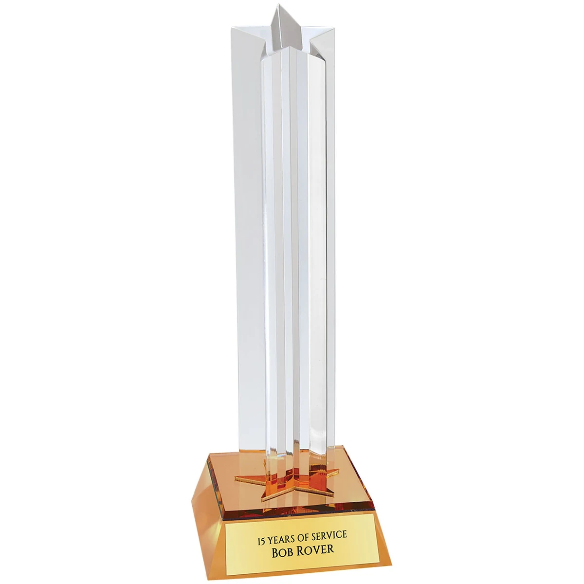 8.5" Gold Star Column Acrylic Award 1