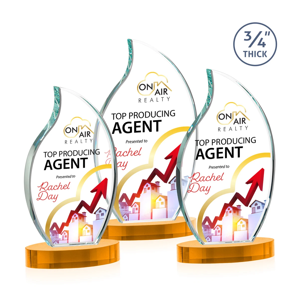 Croydon VividPrint™ Award on Alberton Base - Amber 1