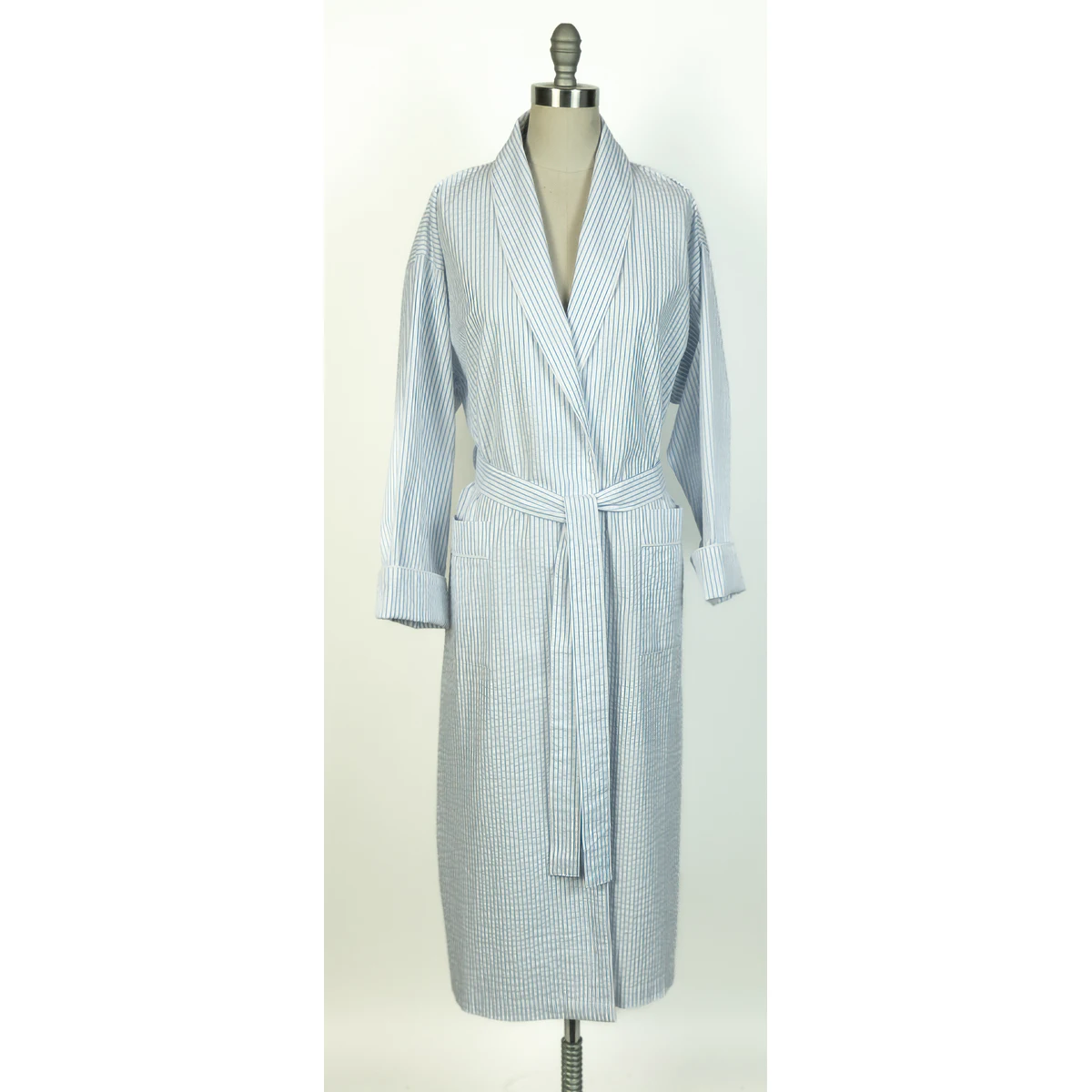 Seersucker Shawl Bathrobe 1