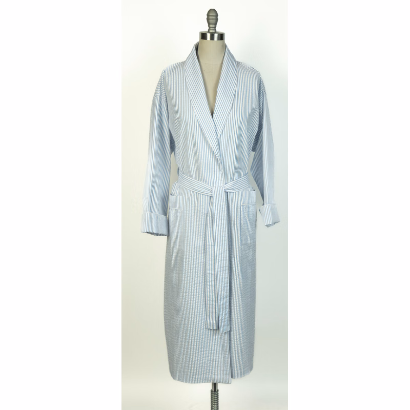 Seersucker Shawl Bathrobe