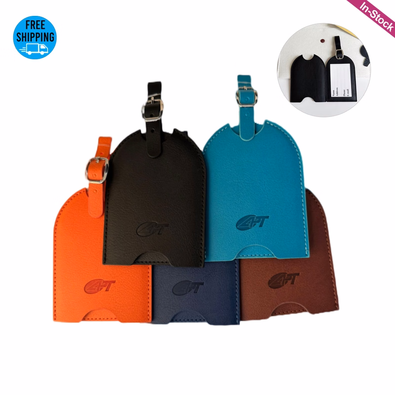 Premium Letherette Luggage Tags with Privacy Cover
