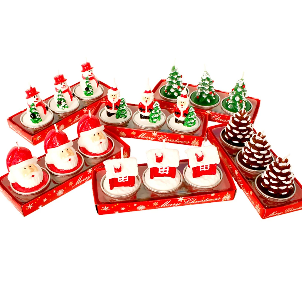 3PCS Christmas Candle Set 1