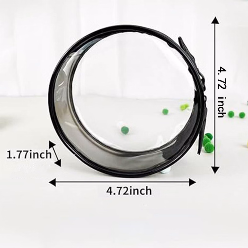 Round Transparent Mini With Zipper Waterproof Travel Bag