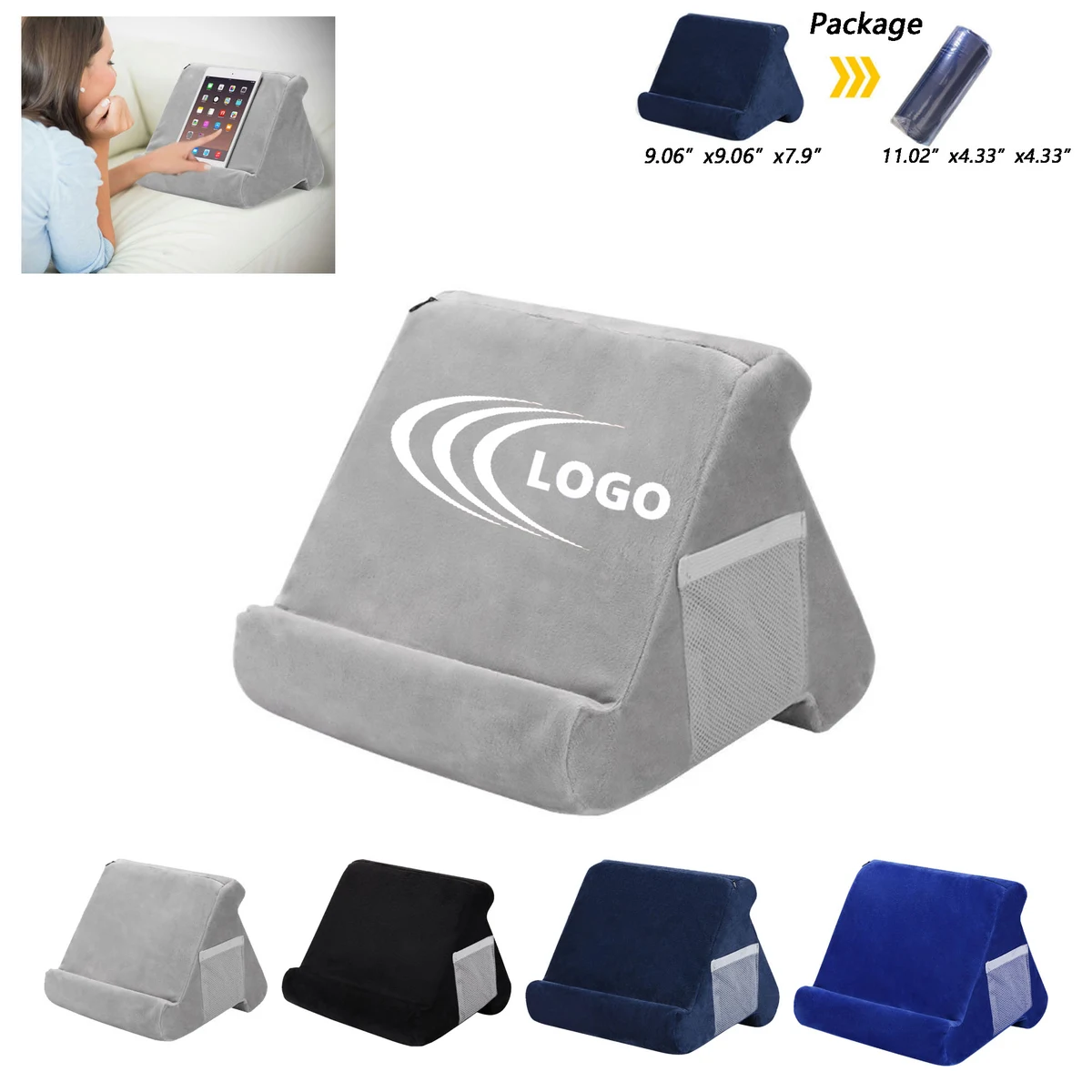 Customizable Multi Mobile And Tablet Reading Stand Pillow 1