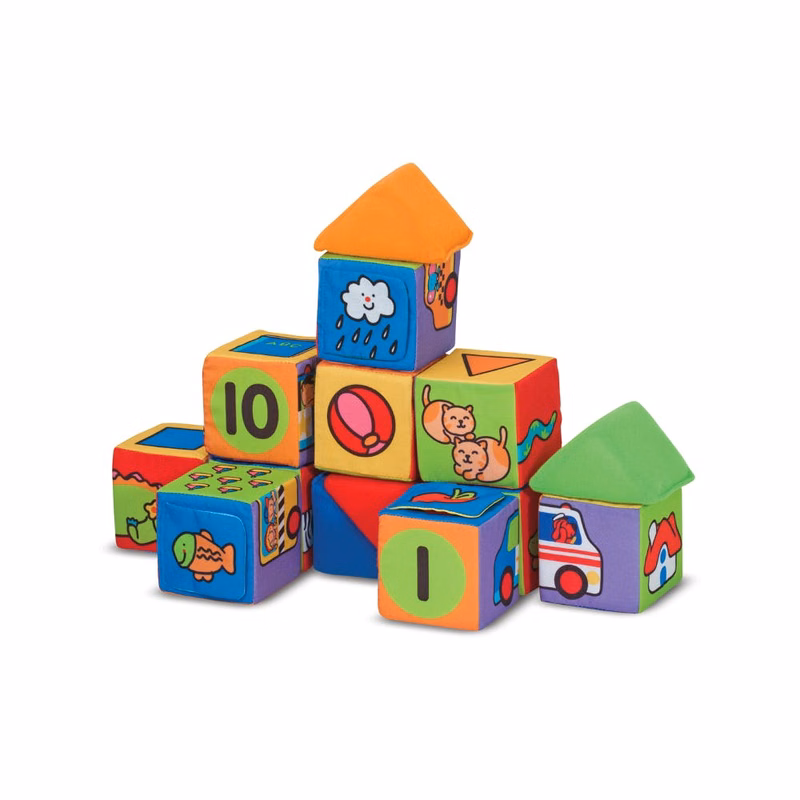 Melissa & Doug Match & Build Blocks - 14 Pieces