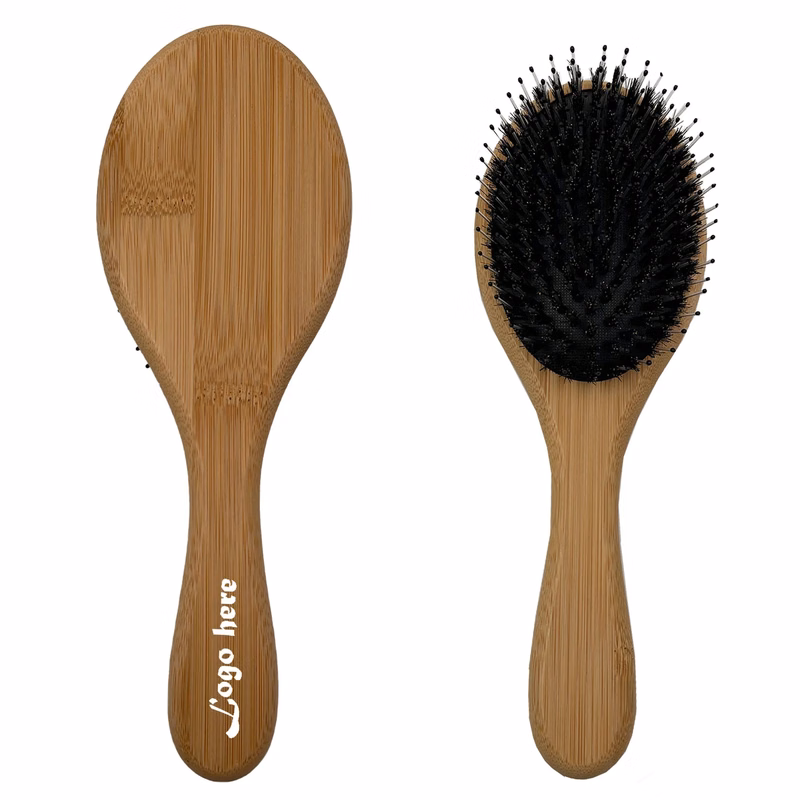 Natural Bamboo Paddle Detangling Hairbrush