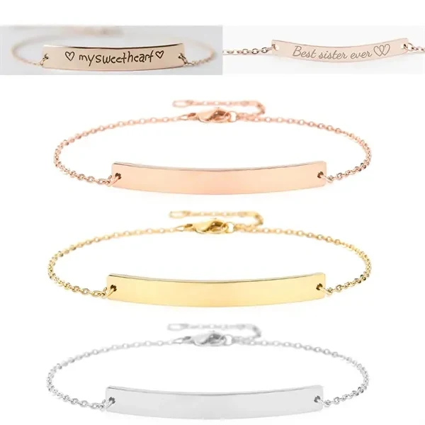 Custom Stainless Steel Chain Bracelet Adjustable Wrist Jewelry — Corporate Gift 1