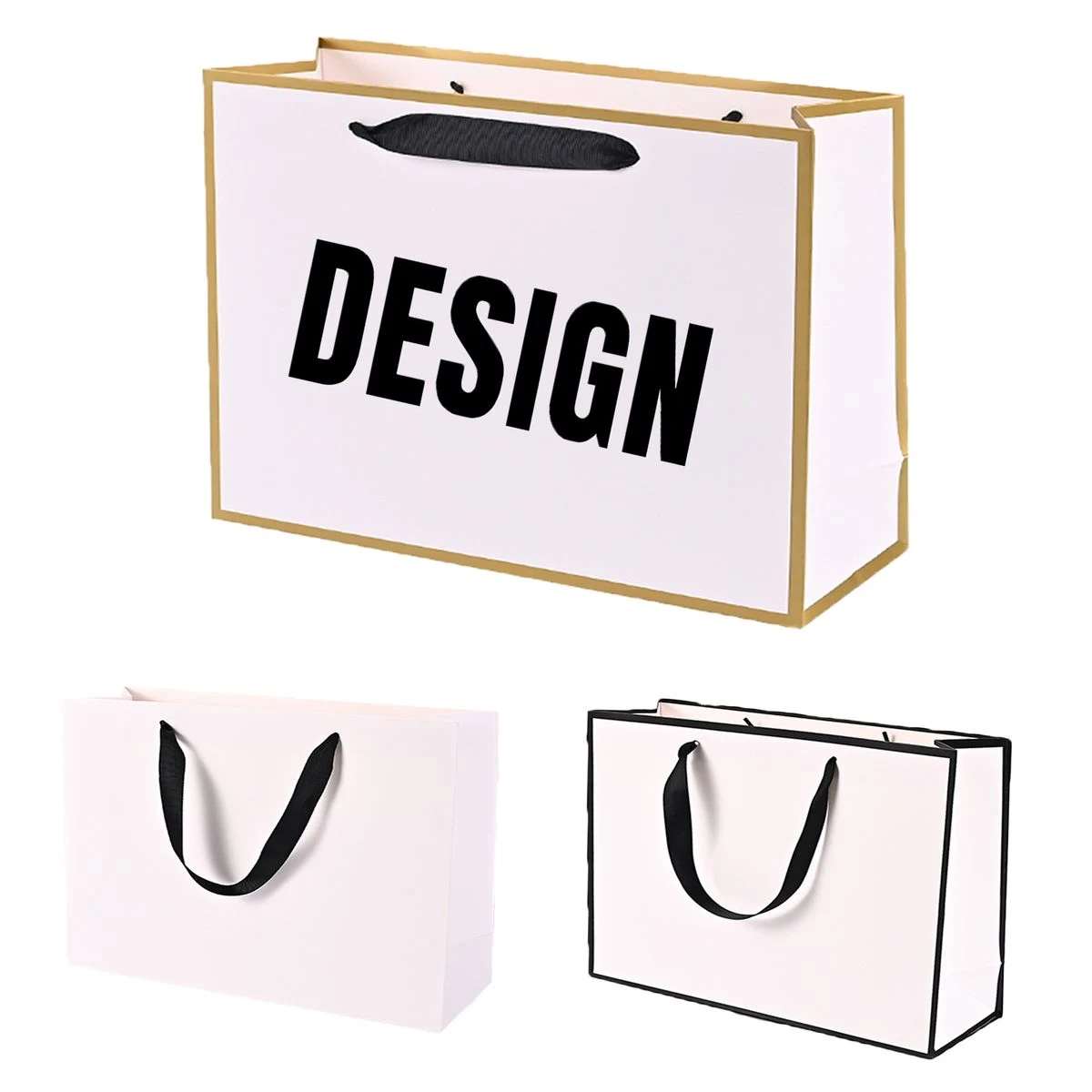 High-Quality White Cardboard Handbag 1