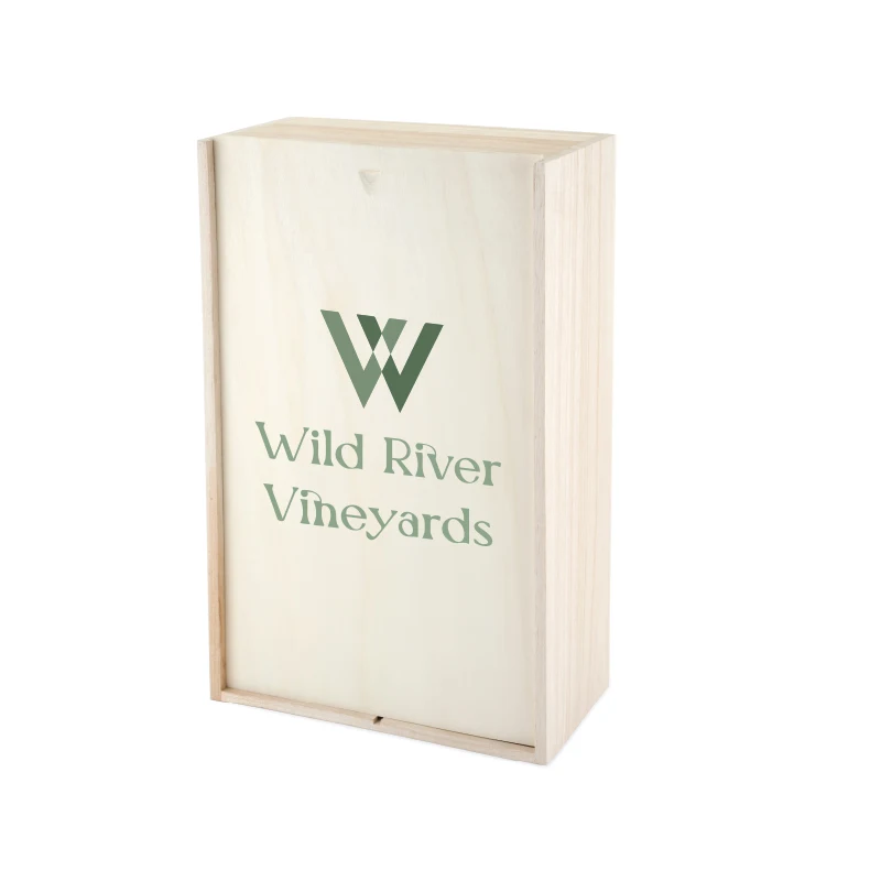 Twine Living® 2-Bottle Paulownia Wood Wine Box 1