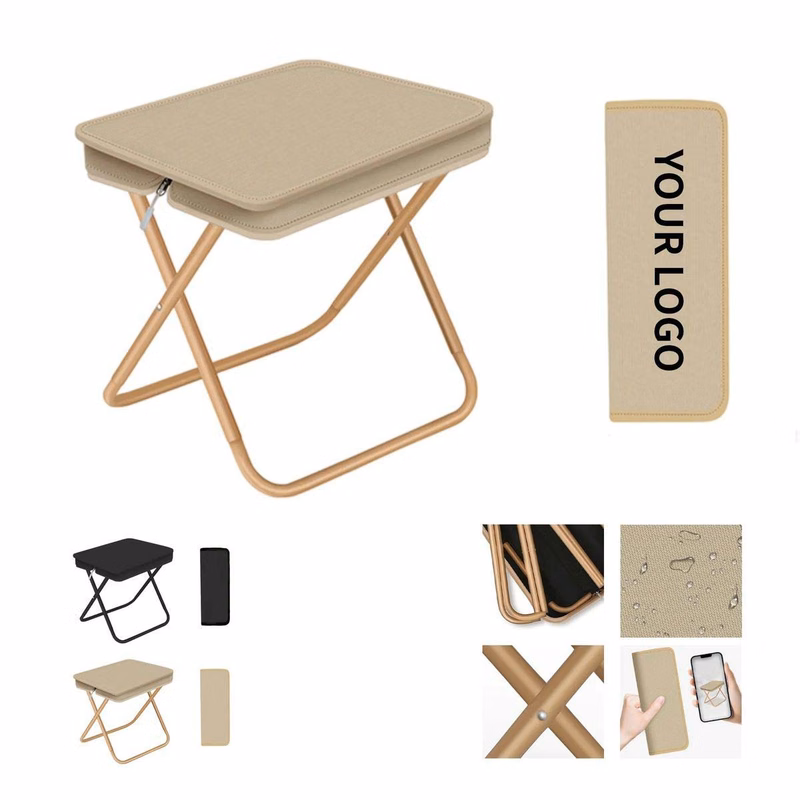 Portable Metal Frame Stool with Oxford Fabric Seat