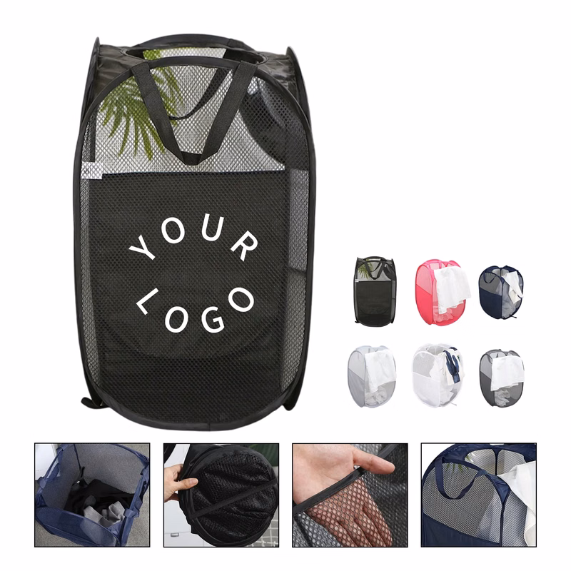 Mesh Laundry Hamper with Handles