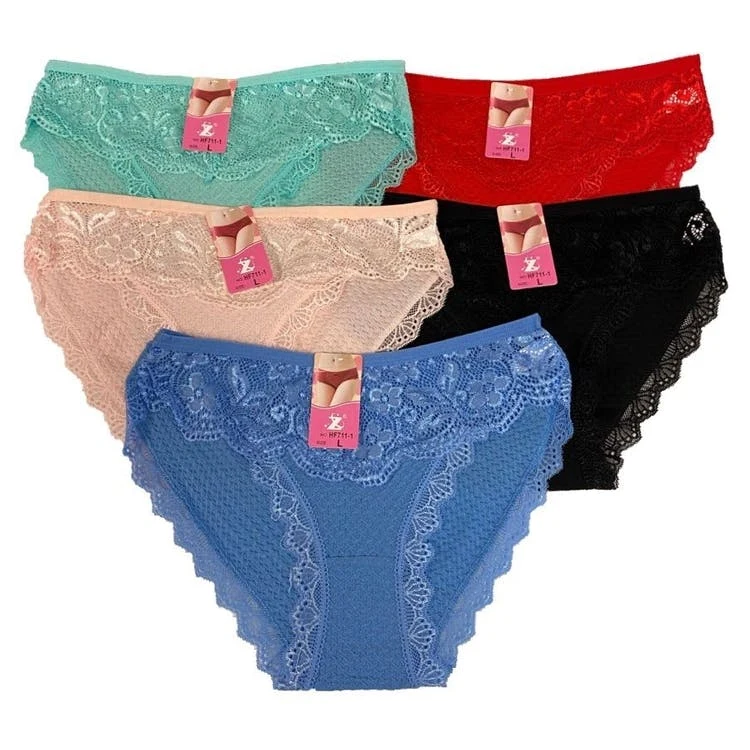 Women's Cotton Lace Underwear - Assorted 1