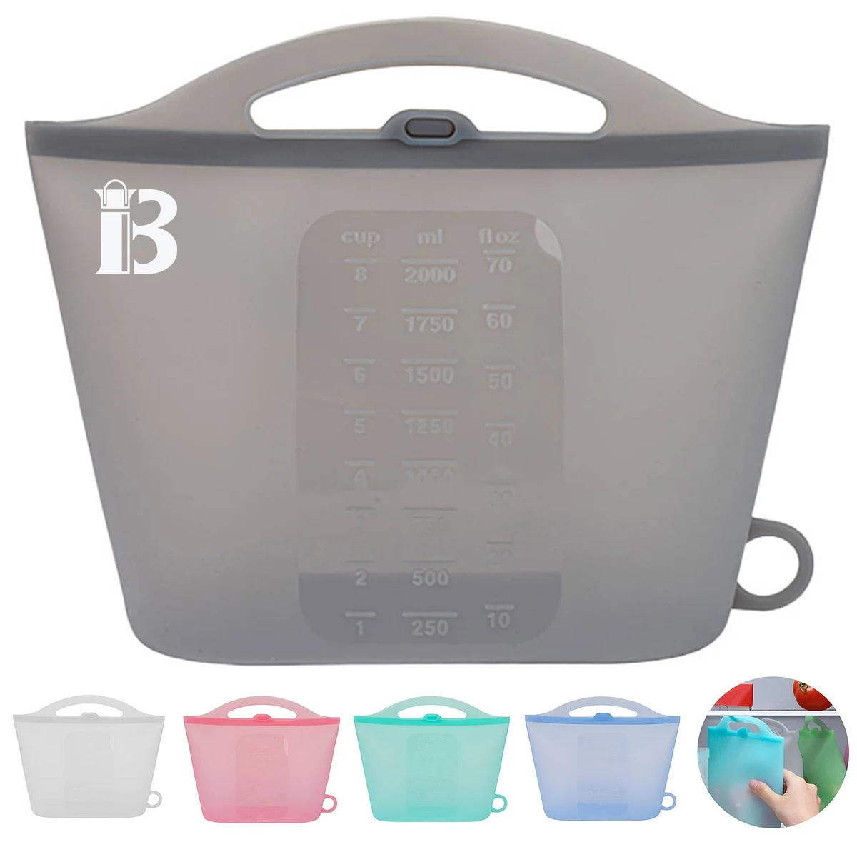 35 Oz Silicone Food Storage Ziplock Bag 1