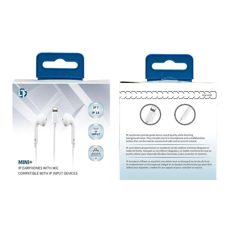 Lightning Earbuds with Mic - White 1