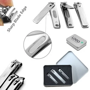 Tin Box 3 Pieces Nail Clipper Manicure Set 1