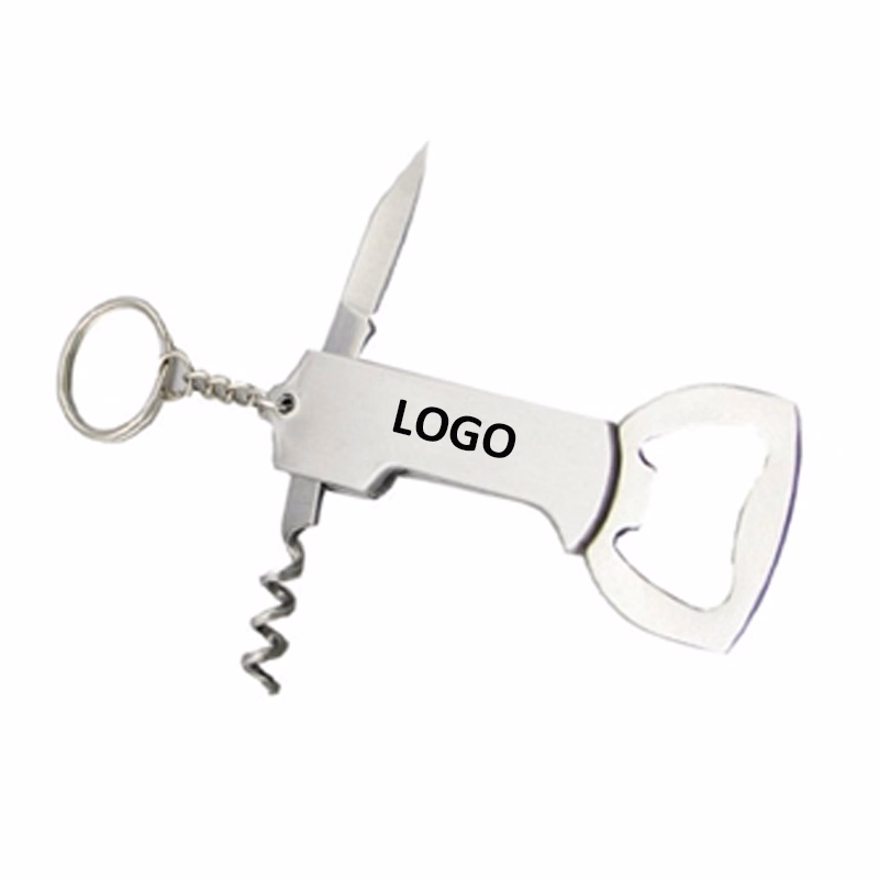 3 In 1 Bottle Opener With Keychain