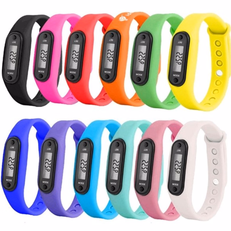 Digital LCD Silicone Fitness Tracker Wristband Pedometer