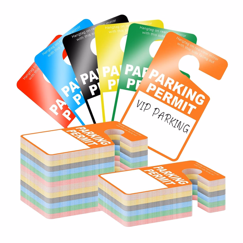 Full Color Parking Permit Hang Tags
