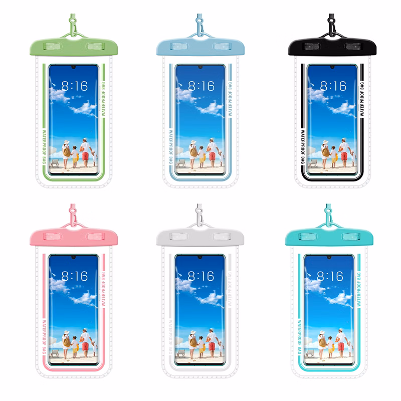 7.3" PVS+ABS Waterproof Mobile Phone Case Pouch With Lanyard