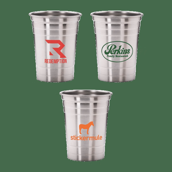 Suds 16 oz Stainless Steel Beer Cups