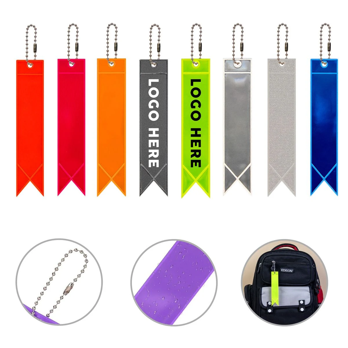 Reflective Strip Safety Keychain 1